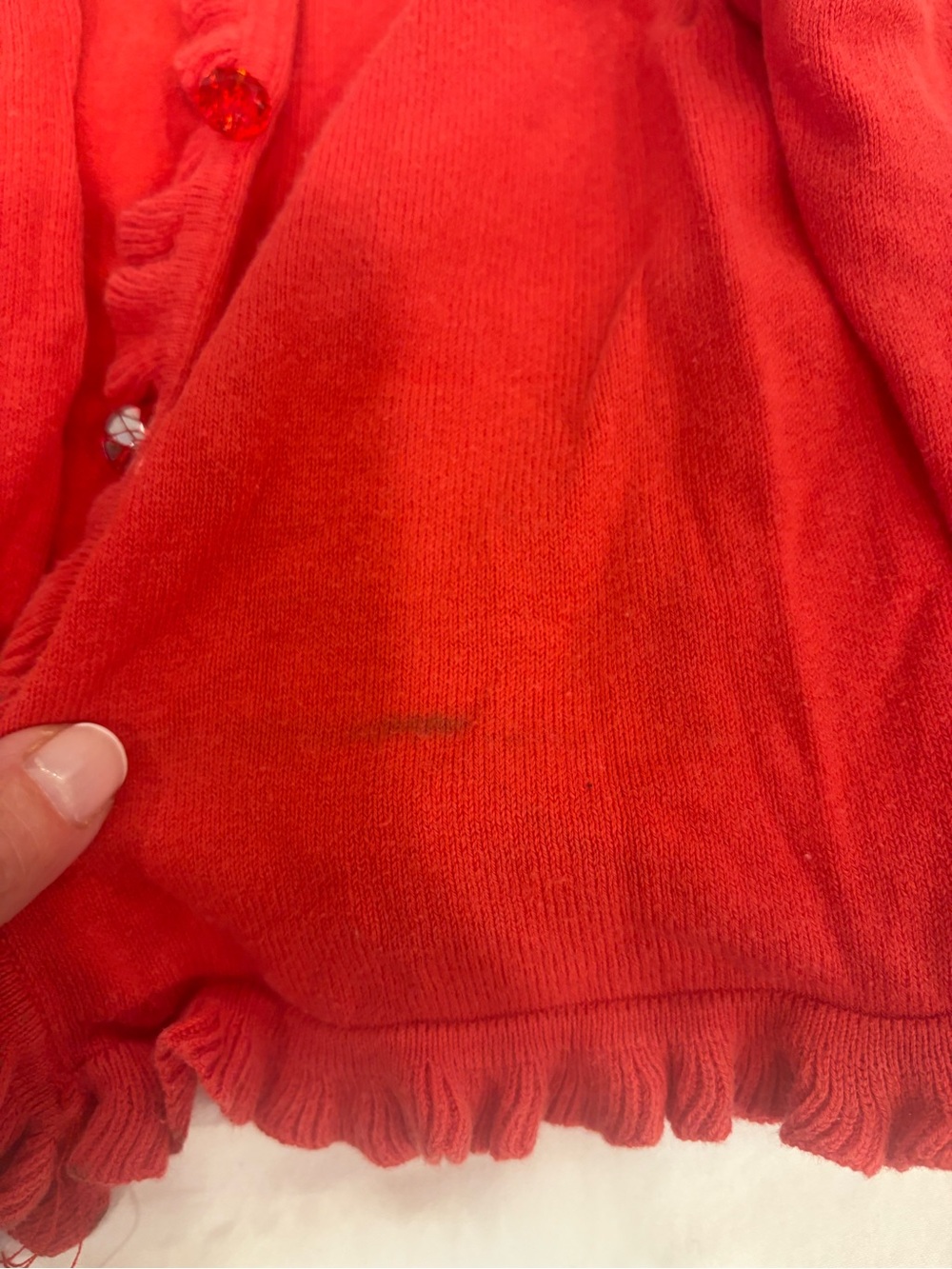 Rachel Riley Red Ruffle-Trim Cardigan - Picture 5 of 5